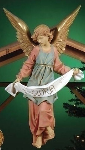 Gloria Fontanini hanging Angel Statues created Italian scale Nativity Set